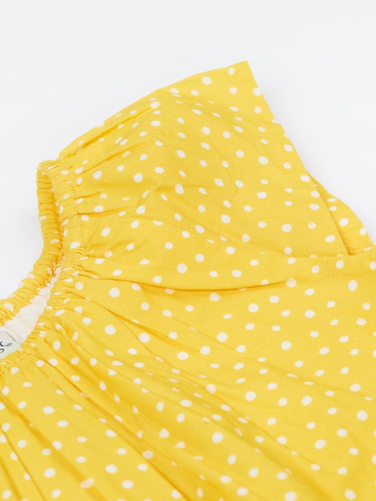 Frugi Yellow Lowen 100% Cotton Dress - Image 5 of 6