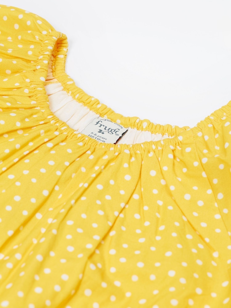 Frugi Yellow Lowen 100% Cotton Dress - Image 6 of 6