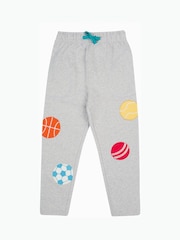 Frugi Kids Grey Jack Applique 100% Organic Cotton Joggers - Image 1 of 5