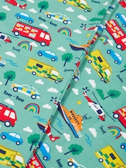 Frugi Kids Green Sundown 100% Cotton SweatTop Pyjamas Set - Image 4 of 4