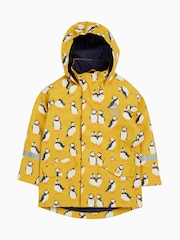Frugi Yellow Puddle Buster Printed Rain Coat - Image 2 of 7