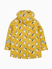 Frugi Yellow Puddle Buster Printed Rain Coat - Image 3 of 7