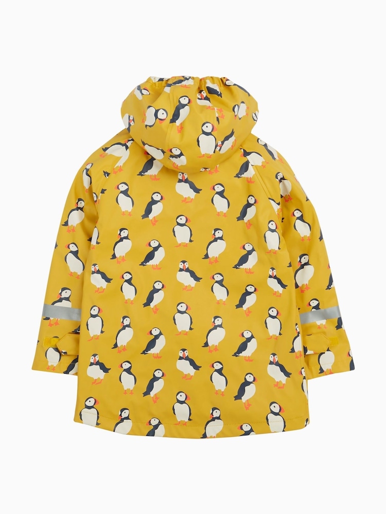 Frugi Yellow Puddle Buster Printed Rain Coat - Image 3 of 7
