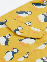 Frugi Yellow Puddle Buster Printed Rain Coat - Image 6 of 7