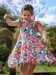 Frugi Girls Pink Morwenna Skater Dress - Image 1 of 5