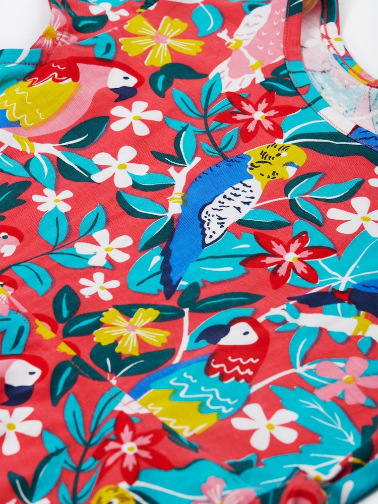 Frugi Girls Pink Morwenna Skater Dress - Image 5 of 5