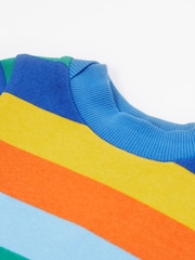 Frugi Rainbow Easy On Printed 100% Organic Cotton Jumper - Image 2 of 4