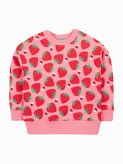 Frugi Pink Strawberry Print Sweatshirt - Casual Wear - Image 2 of 5