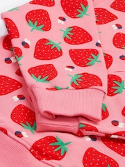Frugi Pink Strawberry Print Sweatshirt - Casual Wear - Image 3 of 5