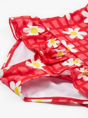 Frugi Kids Blue Little Coral Swimsuit Swimwear - Image 2 of 3