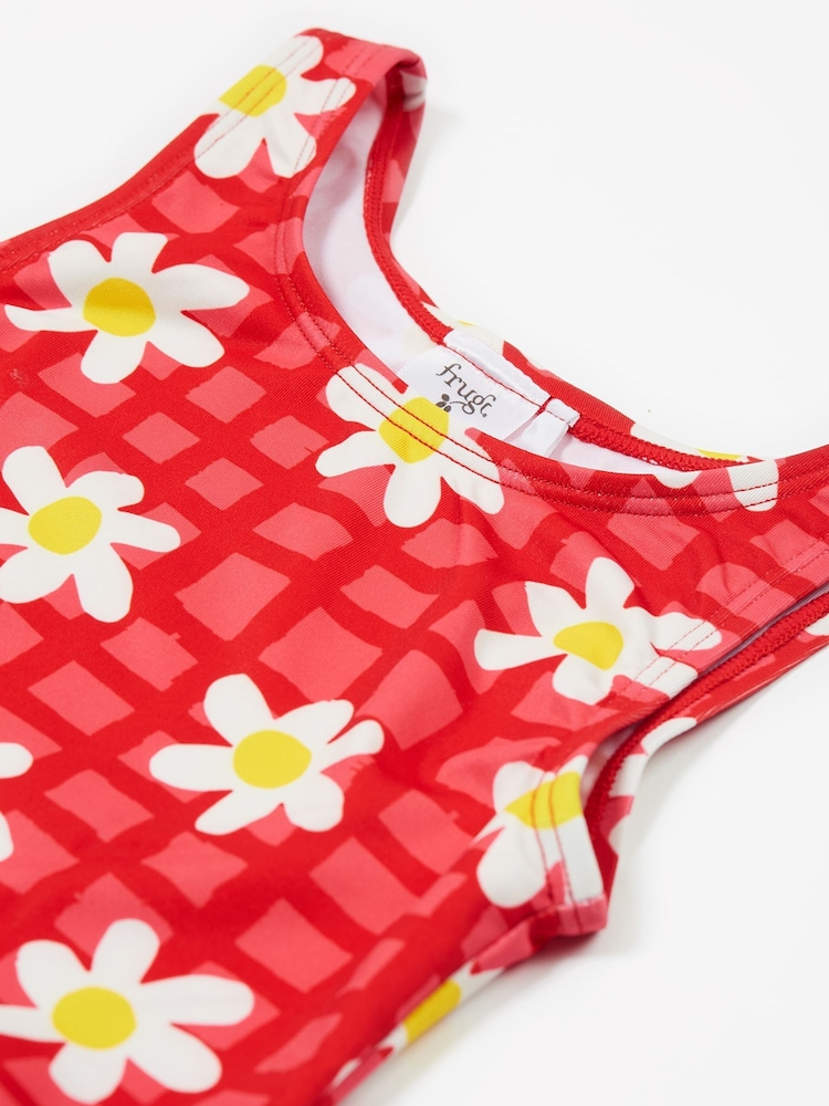 Frugi Kids Blue Little Coral Swimsuit Swimwear - Image 3 of 3
