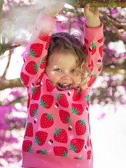 Frugi Pink Strawberry Printed Sweatshirt - Image 1 of 5