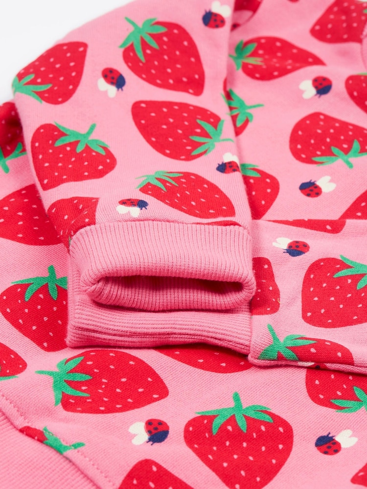Frugi Pink Strawberry Printed Sweatshirt - Image 3 of 5