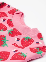 Frugi Pink Strawberry Printed Sweatshirt - Image 4 of 5