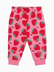 Frugi Pink Strawberry Joggers - Baby Clothing - Image 1 of 4