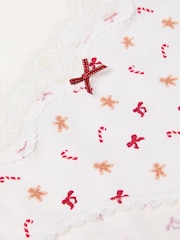 FatFace Ivory Festive Classic Knickers - Image 2 of 2