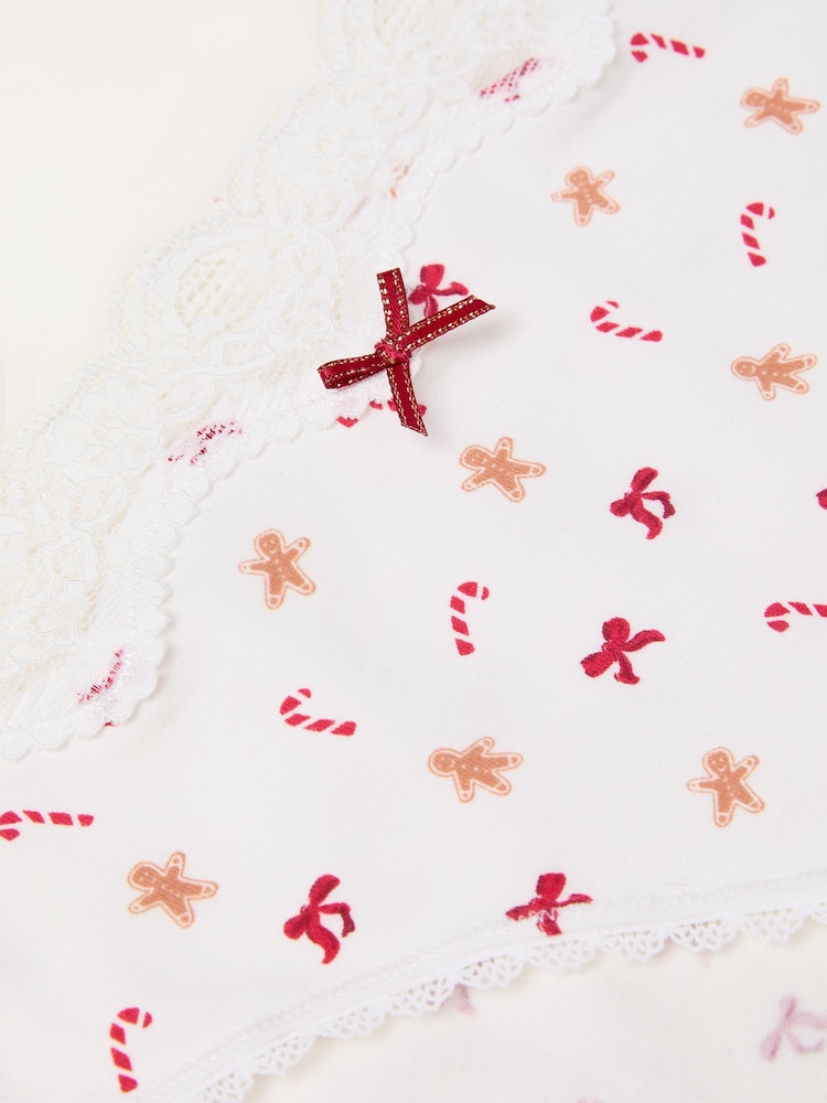 FatFace Ivory Festive Classic Knickers - Image 2 of 2