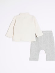 River Island White Baby Boys Smart Polo Set - Image 2 of 5