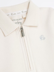 River Island White Baby Boys Smart Polo Set - Image 4 of 5