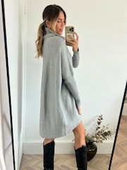 Style Cheat Grey Longer Length Hope Jumper Dress - Image 2 of 4