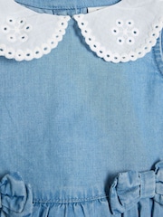 River Island Blue Baby Girls Chambray Collar Set - Image 4 of 5