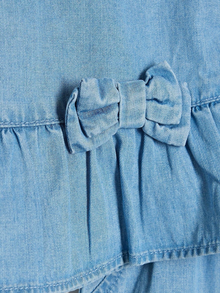 River Island Blue Baby Girls Chambray Collar Set - Image 5 of 5