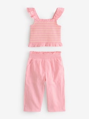 rožnata - River Island dekleta nabrane široke rokavi 100% bombaž set - Slika 1 iz 1