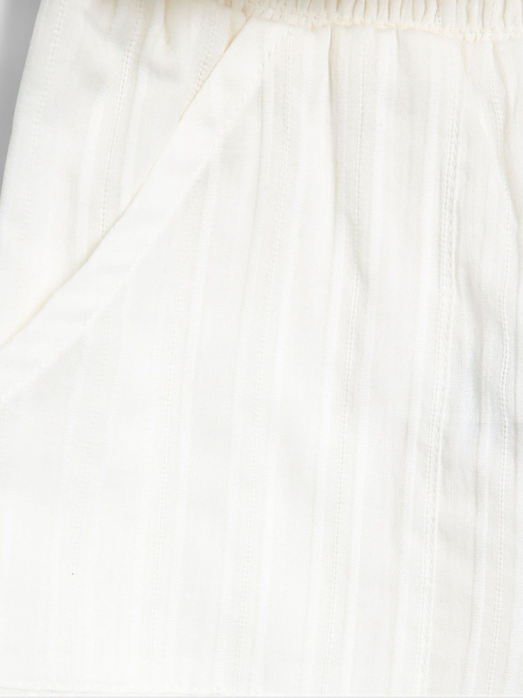 River Island White Shirred Flutter Sleeve Set - Image 2 of 4 River Island White Shirred Flutter Sleeve Set - Image 2 of 4