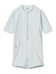 Liewood Blue Max Seersucker Short Sleeve UV Protection Swim playsuit - Image 1 of 5