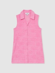 Rochie Reiss Karyanne din frotir texturat cu fermoar - Imaginea 1 din 5