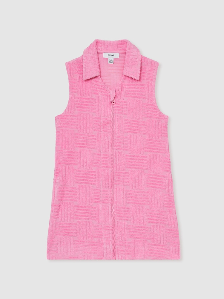 Rochie Reiss Karyanne din frotir texturat cu fermoar - Imaginea 1 din 5