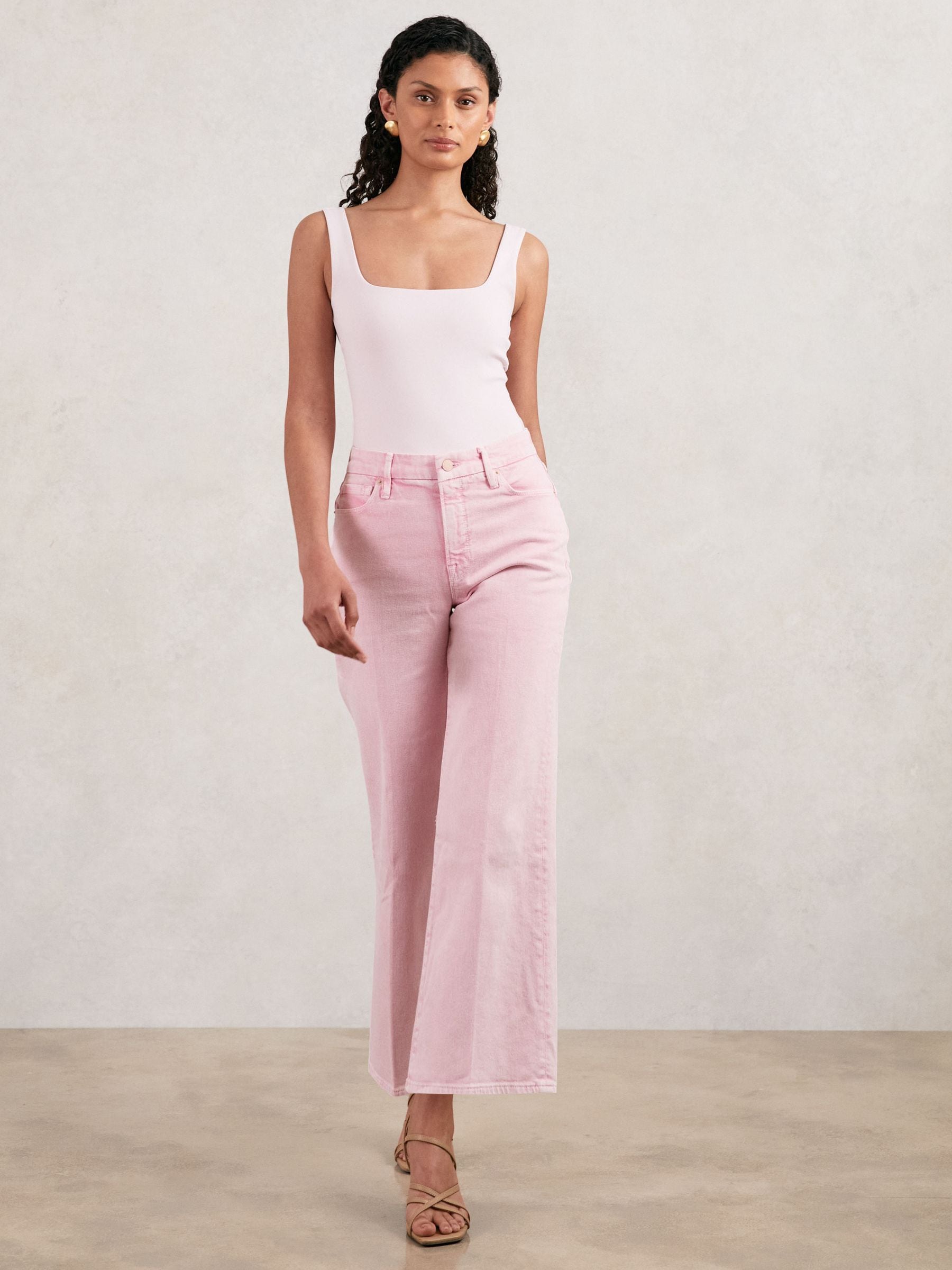 Good American Rose Pink Jeans