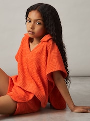 Reiss Orange Cyri 9-13 yrs Towelling Shirt And Shorts Set - Image 1 of 5