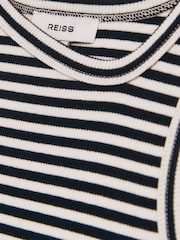 Reiss Ali Stretch-Cotton Stripe Asymmetric Vest - Imagen 5 de 5