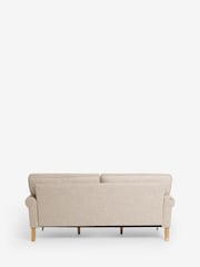 Chunky Weave Mid Natural Delia Large 3 Seater Small Sofa - Image 4 of 6