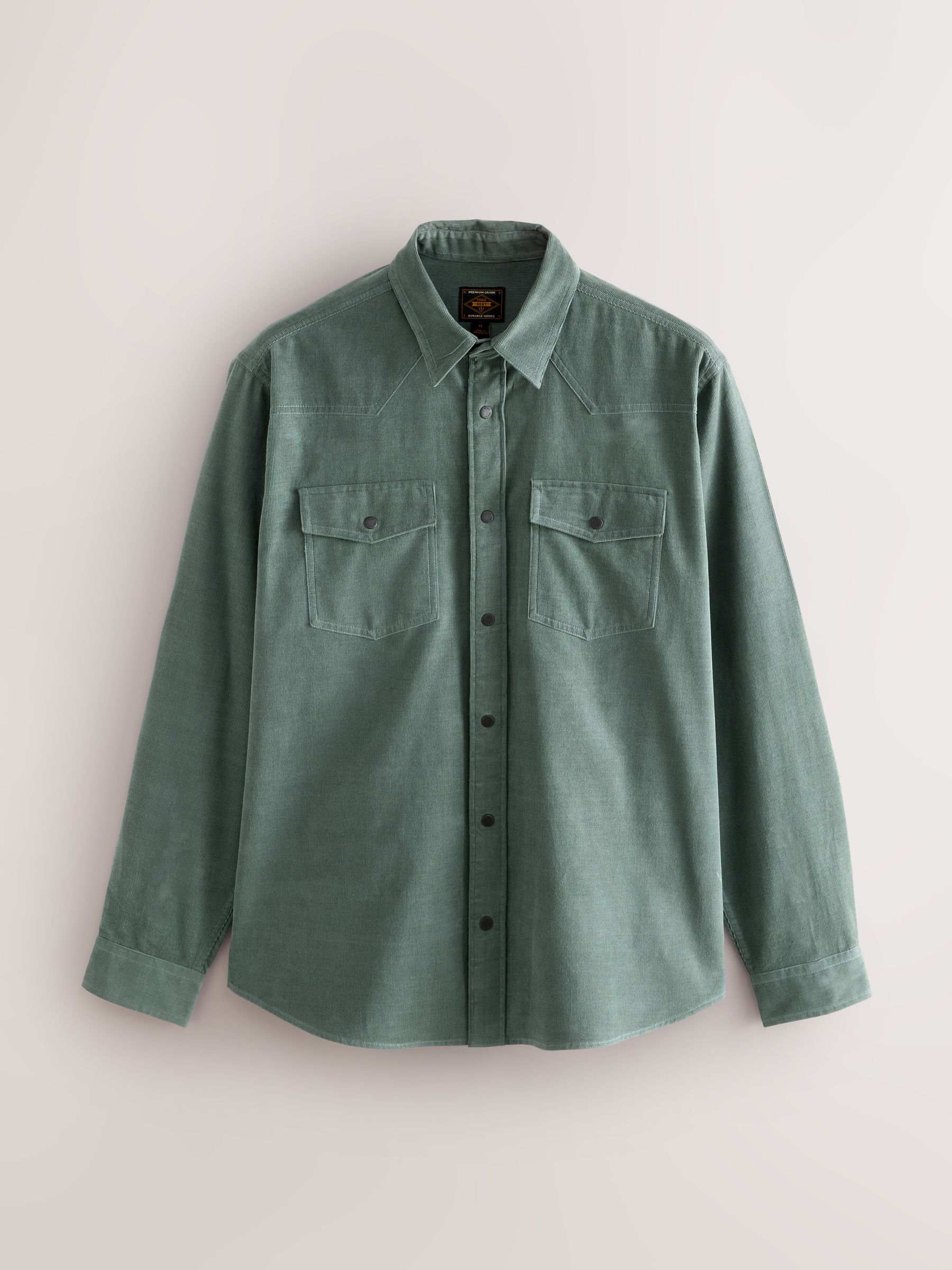 Buy Green Western Styling Long Sleeve Cord Shirt from the Next UK