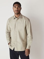 Sage Green Regular Fit Long Sleeve Oxford Shirt - Image 1 of 8