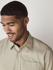Sage Green Regular Fit Long Sleeve Oxford Shirt - Image 4 of 8