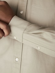 Sage Green Regular Fit Long Sleeve Oxford Shirt - Image 5 of 8