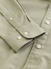 Sage Green Regular Fit Long Sleeve Oxford Shirt - Image 7 of 8