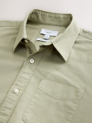 Sage Green Regular Fit Long Sleeve Oxford Shirt - Image 8 of 8