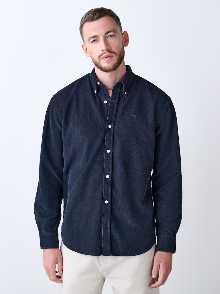 Charcoal Grey Long Sleeve Cord Shirt - Image 1 of 5
