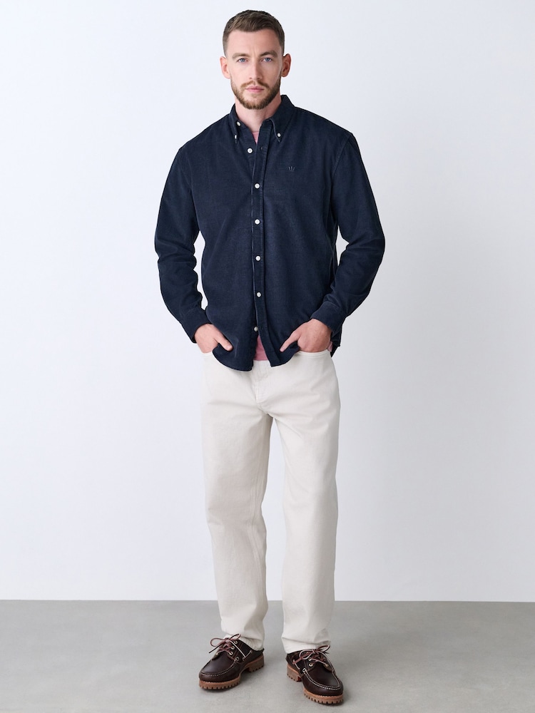 Charcoal Grey Long Sleeve Cord Shirt - Image 2 of 5