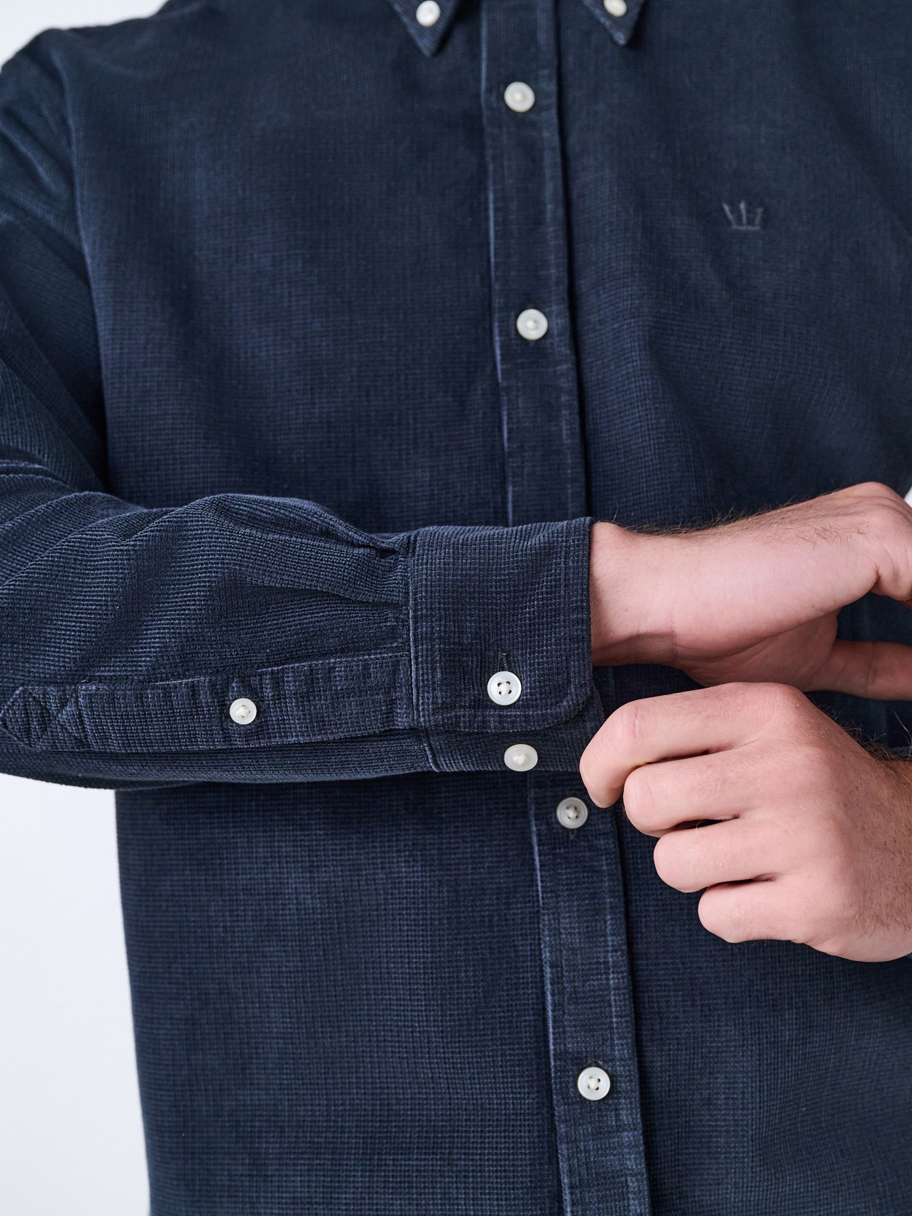 Buy Charcoal Grey Long Sleeve Cord Shirt from Next United Arab