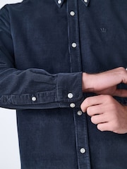 Charcoal Grey Long Sleeve Cord Shirt - Image 4 of 5
