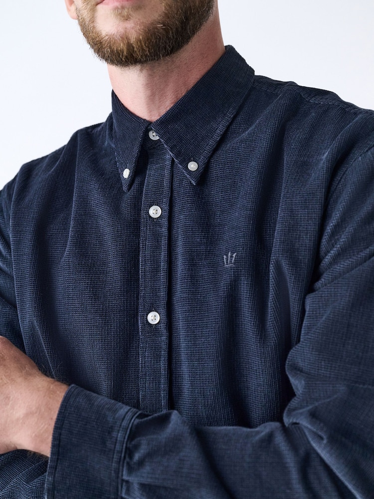 Charcoal Grey Long Sleeve Cord Shirt - Image 5 of 5