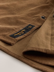 Tan Brown Western Styling Long Sleeve Cord Shirt - Image 9 of 9