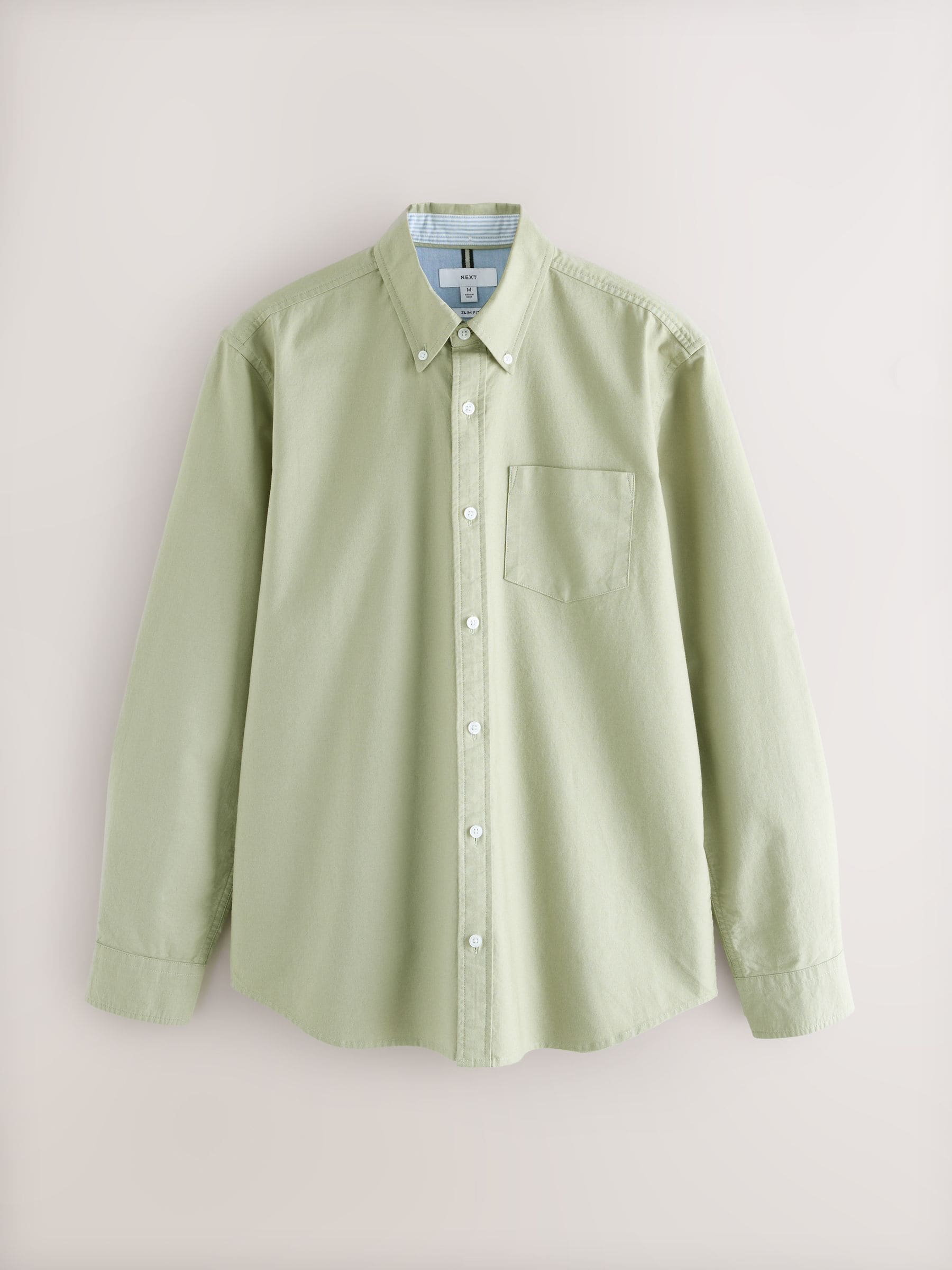 Buy Sage Green Slim Fit Long Sleeve Oxford Shirt from Next USA