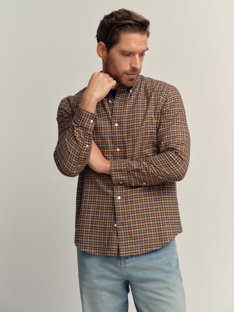Neutral Long Sleeve Check Shirt - Image 1 of 8
