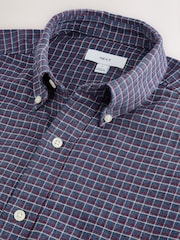 Navy Blue Long Sleeve Check Shirt - Image 3 of 3